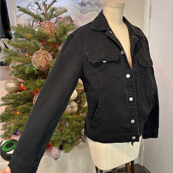 H&M black Jean jacket - Picture 5 of 7